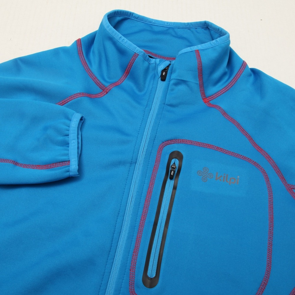 Kilpi Full Zip Fleece Jacket Mens XL Blue Siberium Ultra Stretch Red Stitching
